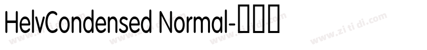 HelvCondensed Normal字体转换